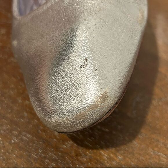 Vince Bernice Metallic Slip On Slingback Flat Shoes - Picture 6 of 16